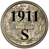 1911-S Barber Dime