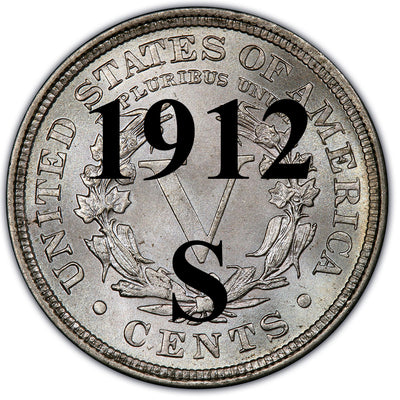 1912-S Liberty Nickel KEY DATE