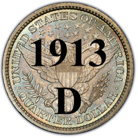 1913-D Barber Quarter