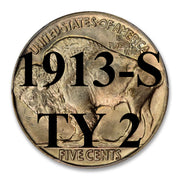 1913-S TYPE 2 Buffalo Nickel