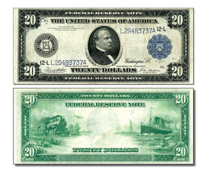 1914 $20 "Cleveland" Federal Reserve Note
