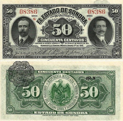 1915 Mexico 50 Centavos 