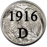 1916-D Walking Liberty Half Dollar
