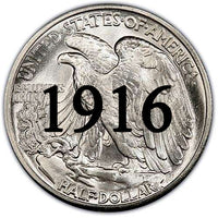1916 Walking Liberty Half Dollar