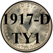 1917-D TYPE 1 Standing Liberty Quarter