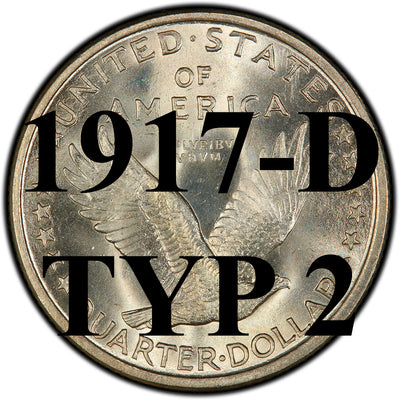 1917-D TYPE 2 Standing Liberty Quarter
