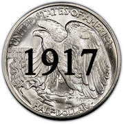 1917 Walking Liberty Half Dollar