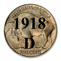 1918-D Buffalo Nickel