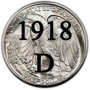 1918-D Walking Liberty Half Dollar