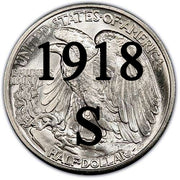 1918-S Walking Liberty Half Dollar