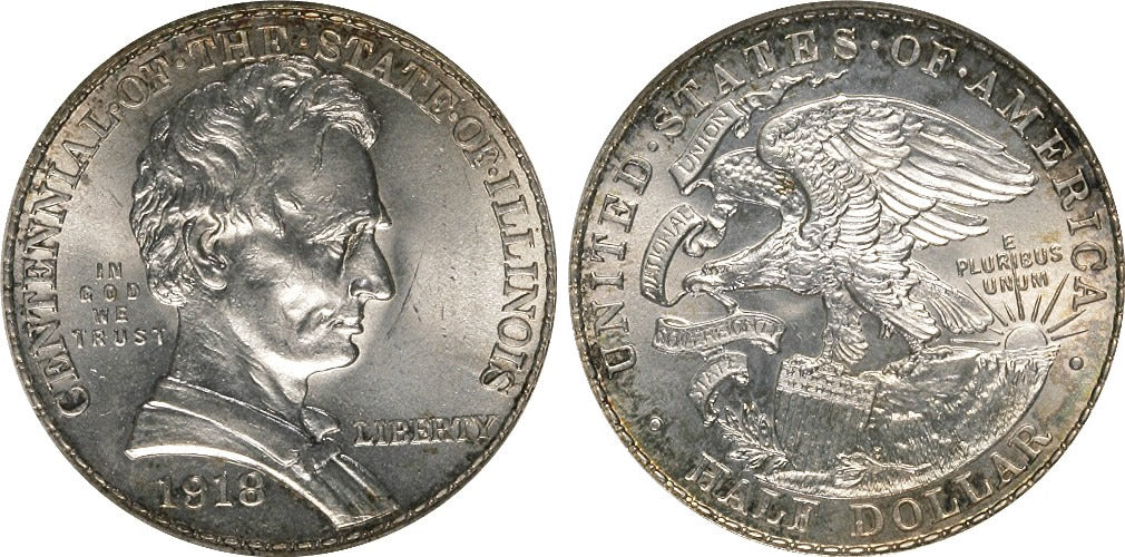 1918 Lincoln-Illinois Commemorative Half Dollar