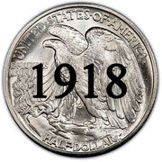 1918 Walking Liberty Half Dollar