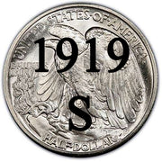 1919-S Walking Liberty Half Dollar