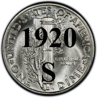 1920-S Mercury Dime