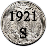 1921-S Walking Liberty Half Dollar