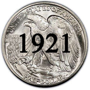 1921 Walking Liberty Half Dollar