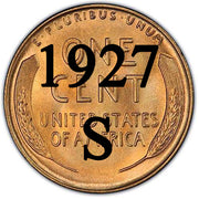 1927-S Lincoln Wheat Cent