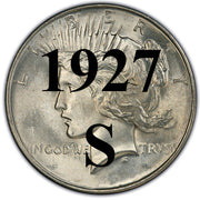 1927-S Peace Dollar