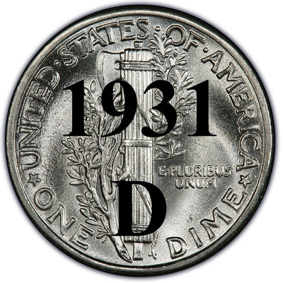 1931-D Mercury Dime