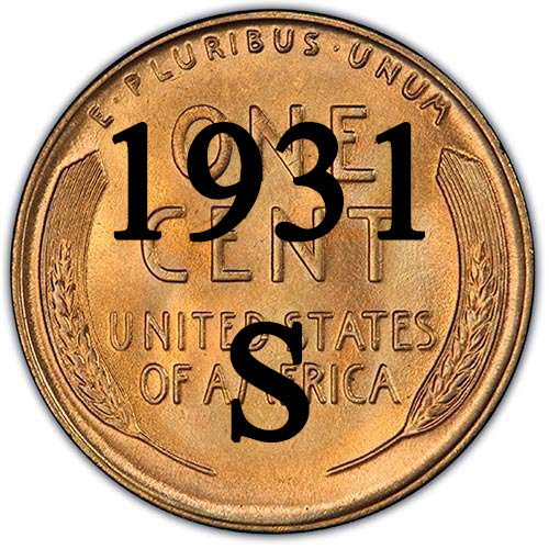 1931-S shops Wheat Cent