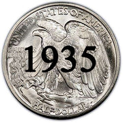1935 Walking Liberty Half Dollar
