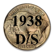 1938 D/S Buffalo Nickel