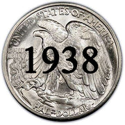 1938 Walking Liberty Half Dollar