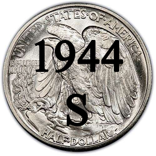 アメリカ 1944年 Walking Liberty 銀貨 ハーフドル 1944 S UNITED STATES US WALKING LIBERTY Silver Half Dollar