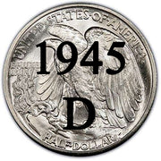 1945-D Walking Liberty Half Dollar