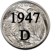 1947-D Walking Liberty Half Dollar