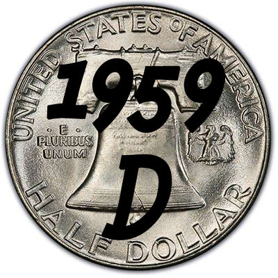1959 D Franklin Half Dollar