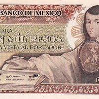 1985 Mexico 1000 Pesos "Nun / Church Plaza" Size: Standard ~ World Currency