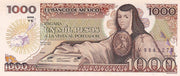 1985 Mexico 1000 Pesos "Nun / Church Plaza" Size: Standard ~ World Currency