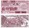 1987 Somalia 5 Shillings "Cape Buffalo" World Currency , Uncirculated