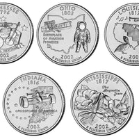 thumbnail image 2 of 2002 P Indiana State Quarter - Uncirculated From US Mint Roll 2 of 6