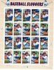 2005 Legends of Baseball "Baseball Sluggers" Stamp Sheet