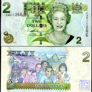 2007 Fiji 2 Dollars "Elizabthe II" World Currency , Uncirculated