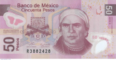 2008 - MEXICO 50 Pesos - Polymer- Size: Stand. 
