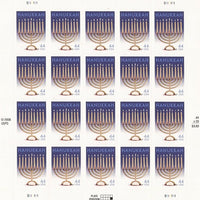 2009 Hanukkah "Light the Menorah" Stamp Sheet