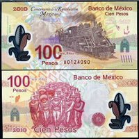 2010 Mexico 100th Anniversary Of Revolution Commem. “Locomotive/Soldiers” Size: Stand. Polymer  ~ World Currency