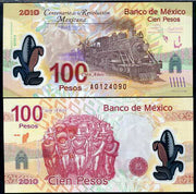 2010 Mexico 100th Anniversary Of Revolution Commem. “Locomotive/Soldiers” Size: Stand. Polymer  ~ World Currency