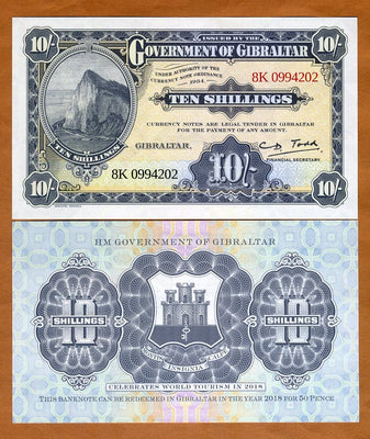 2018 Gibraltar 10 Shillings 