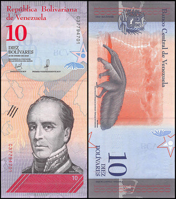 2018 Venezuala 10 Bolivares 