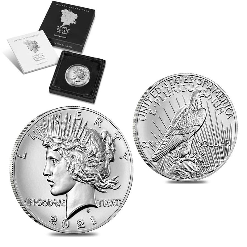 2021 PEACE SILVER DOLLAR, USMint Item #21XH w/COA - FREE SHIP - LAST  ONE!!!!