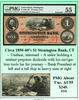 Circa 1850-60’s $1 Stonington Bank, CT #241
