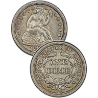 1884-S Seated Liberty Dime , Type 4 "Obverse Legend"