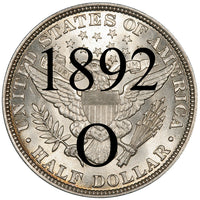 1892-O Barber Half Dollar