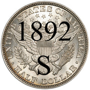 1892-S Barber Half Dollar