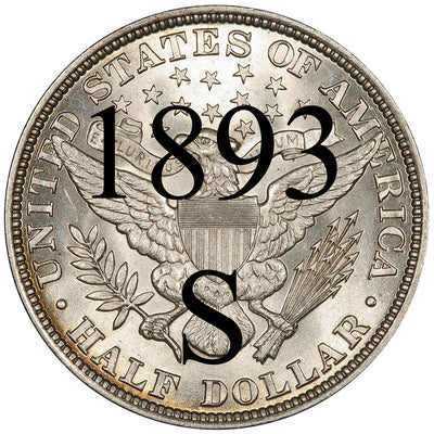 1893-S Barber Half Dollar