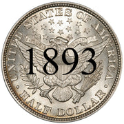 1893 Barber Half Dollar